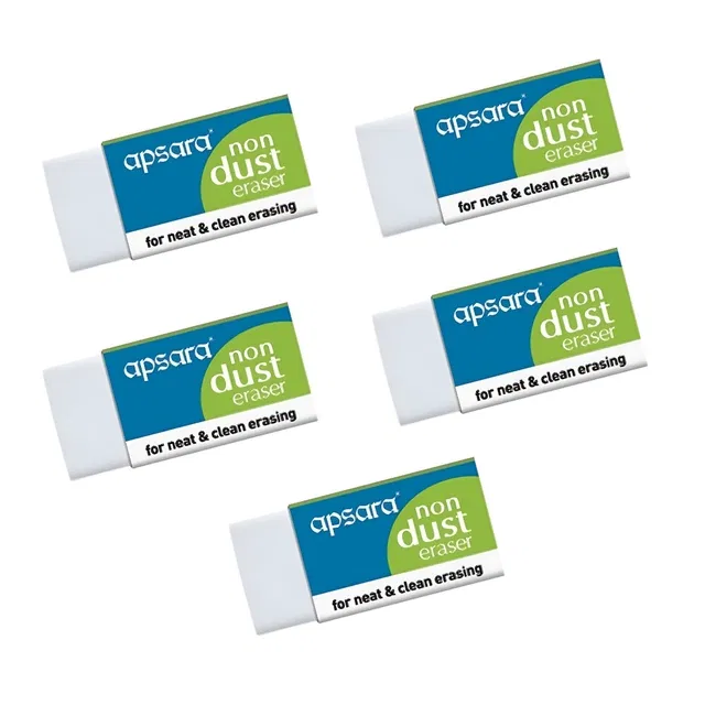 Apsara Non-Dust Eraser [Pack of 5]
