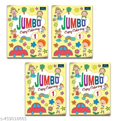 Jumbo Copy Coloring Book Part 1 Coloing Book For Kids (Pack Of 4) (Paperback, BOOKFORD PUBLICATIONS PRIVATE LIMITED)