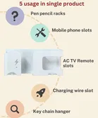 Immutable Mobile phone charging stand | Wall mountable Mobile stand holder | Wall Holder Stand without drilling on wall | Multi purpose holder for wall |Remote holder suitable for AC and TV remote 