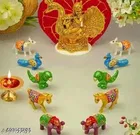 Kanha Temple Decor Animal Showpiece, Pack of 10 