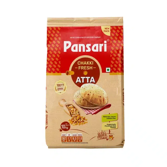 पंसारी चक्की फ्रेश आटा 10 kg