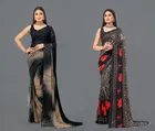 Georgette Printed Saree for Women 