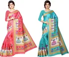 Khadi Silk Printed Saree for Women 