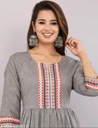Naira Cut Rayon Embroidered Kurti for Women 