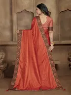 Vichitra Solid Saree for Women 