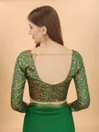 SVB Vichitra Silk Women Jacquard Saree With Un-Stitched Blouse 