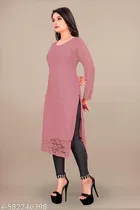 Net Kurti for Women, Pink & Teal, Pack of 2 
