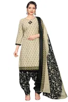 Cotton Blend Floral Kurti with Pant & Dupatta for Women 
