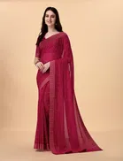 Silk Embroideried Saree for Women 
