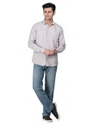 Cotton Blend Full Sleeves Chequered Shirt for Men 