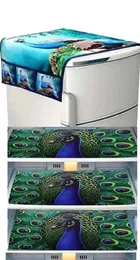 Knit Printed Fridge 3 Pcs Mat with Top Cover 