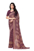 Georgette Printed Saree for Women 