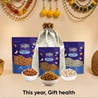 Designer Potli + Navguni Almond Nonpareil 400 g + Navguni Kishmish Indian (Long) 200 g + Navguni Kaju W320 200 g