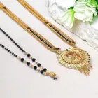 Gold Plated Mangalsutra for Women (Gold, Set of 2)