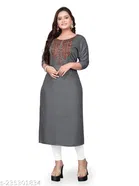 Embroidered Rayon Kurti for Women 