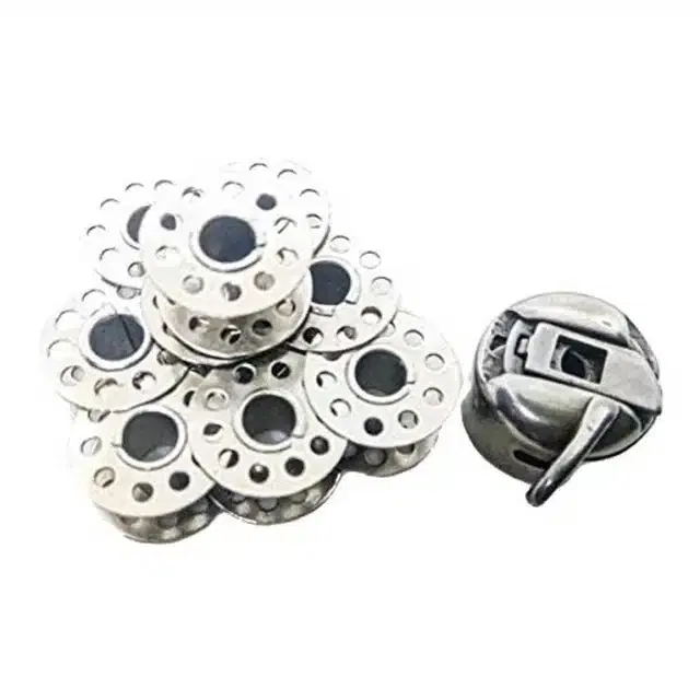 Metal Case Bobbin for Sewing Machine (Multicolor, Pack of 11)