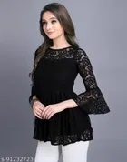 Three-Quarter Sleeves Top for Women 