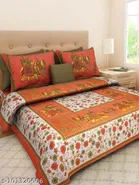 Cotton Queen Bedsheet with 2 Pillow Cover 