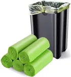 Biodegradable Garbage Bags for Dustbin, Green, Medium [19 x 21 Inches], [30 Pcs x 4 Rolls]