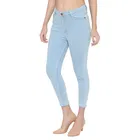 Demin Skinny Jeans for Women, Ice Blue 