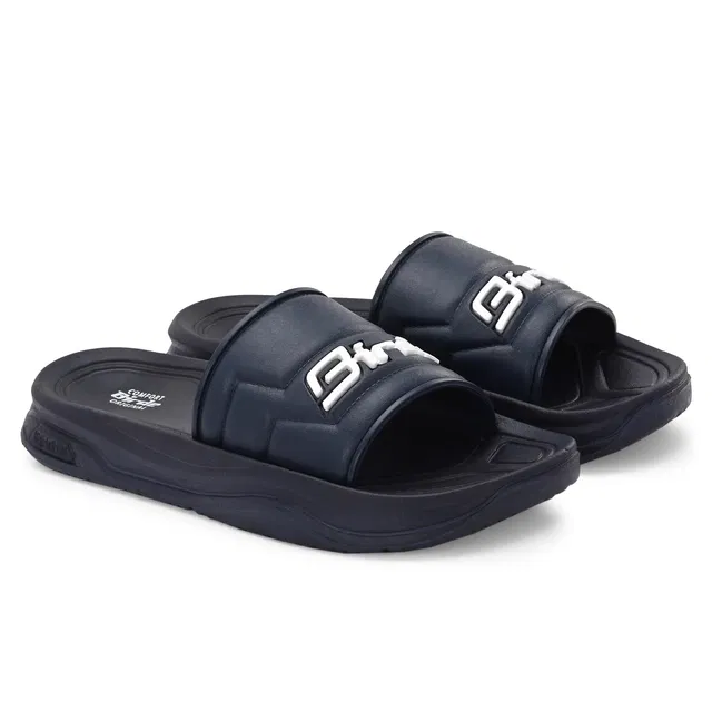 Sliders For Men, Navy Blue (10)