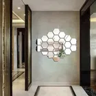 Acrylic Hexagon Shaped Wall Mirror Stickers 