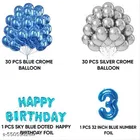 62 Pcs Pcs 3rd Birthday Decoration kit, Multicolour, Set of 1