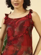 Tie Up Georgette Kurti for Women 