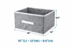 Craft Bazar Multipurpose Foldable Fabric Storage Box with Front Handle for Clothes, Wardrobe Books and Home Organization Pack of 4