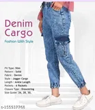 Denim Cargo Jeans for Girls 