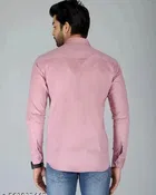 Cotton Blend Solid Shirt for Men, Lavender 