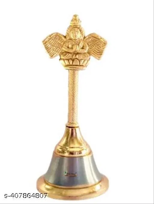 Metal Pooja Bell / Ghanti (Yellow, 1)