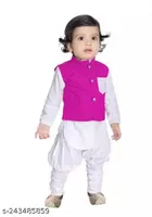 Cotton Full Sleeves Jacket with Kurta & Pyjama Clothing Set for Boys 
