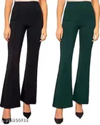 Polyester Solid Trouser for Women 