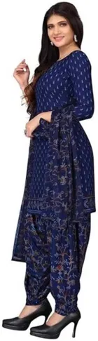 Crepe Printed Unstitched Suits Fabric for Women 