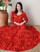 Viscose Rayon Kurti for Women, Orange 