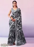 Georgette Printed Saree for Women 