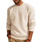 Round Neck Solid T-Shirt for Men (White, S)