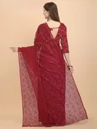 Net Floral Saree for Women 