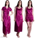 Satin Nightdress Set for Women 