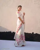 Cotton Linen Saree for Women 