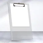 Unbreakable Transparent Paper Clipboard | Writing Pad | Drawing/Writing/Exam Board/Clipboard with Clip and Elastic - Sturdy, Lightweight for Office, School, College Transparent Exam Pad