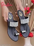 Solid Synthetic Flats for Women 