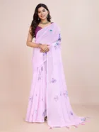 Silk Woven Design Saree for Women, Pink 