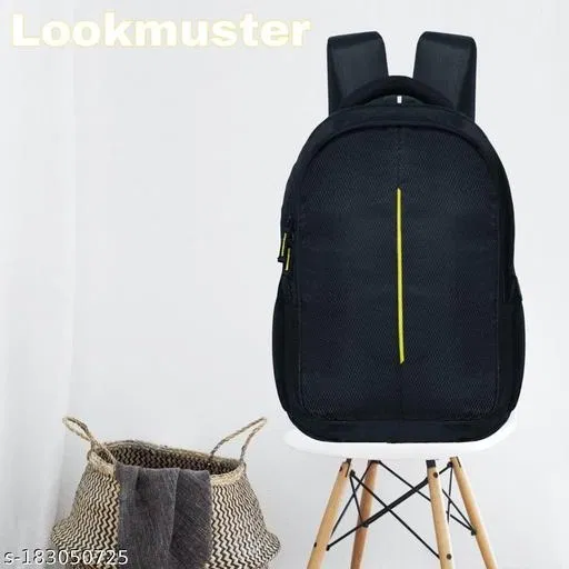 Nylon Backpack for Men & Women, Black
