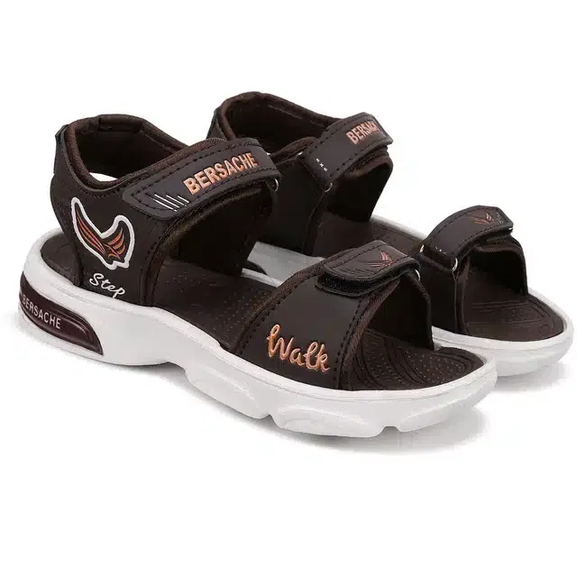 Bersache Sandals for Kids (Brown, 13C )