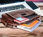 Leather Laptop Bag for Men, Brown