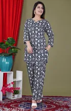 Rayon Top & Bottom Set for Women 