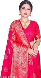 Banarasi Silk Zari Woven Saree for Women 