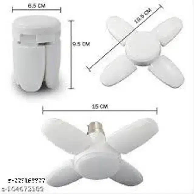 Foldable Fan Shape LED Bulb (White, 25 W)